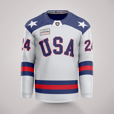 USA Men's Box Lacrosse Jersey UTICA '24 - Authentic & Replica Jersey