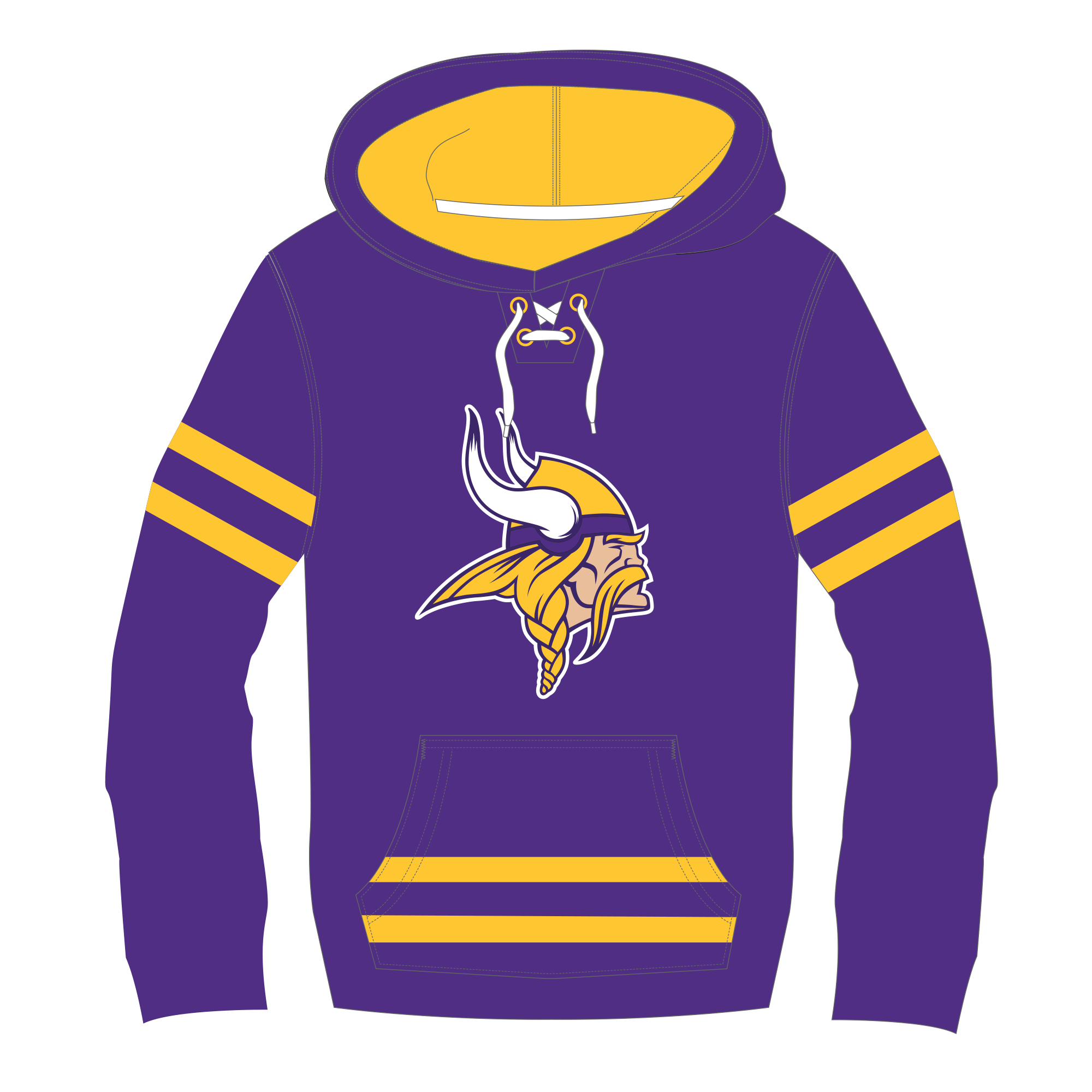 Vikings Sublimated Hoodie, box lacrosse uniforms